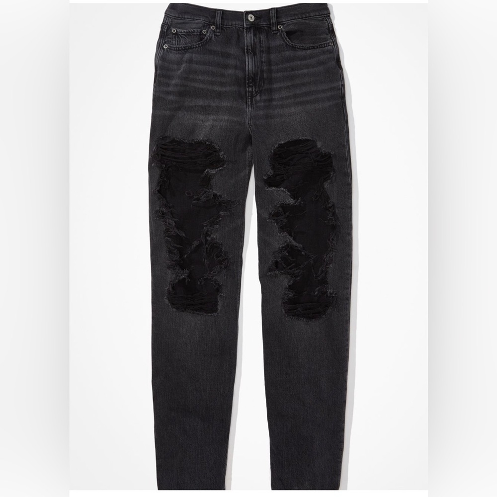 AE Ripped Highest Waist Baggy Straight Jean